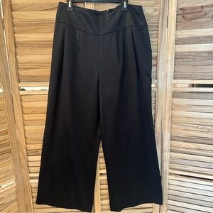 Chanel Vintage Silk Wide Leg Pants in black size 46